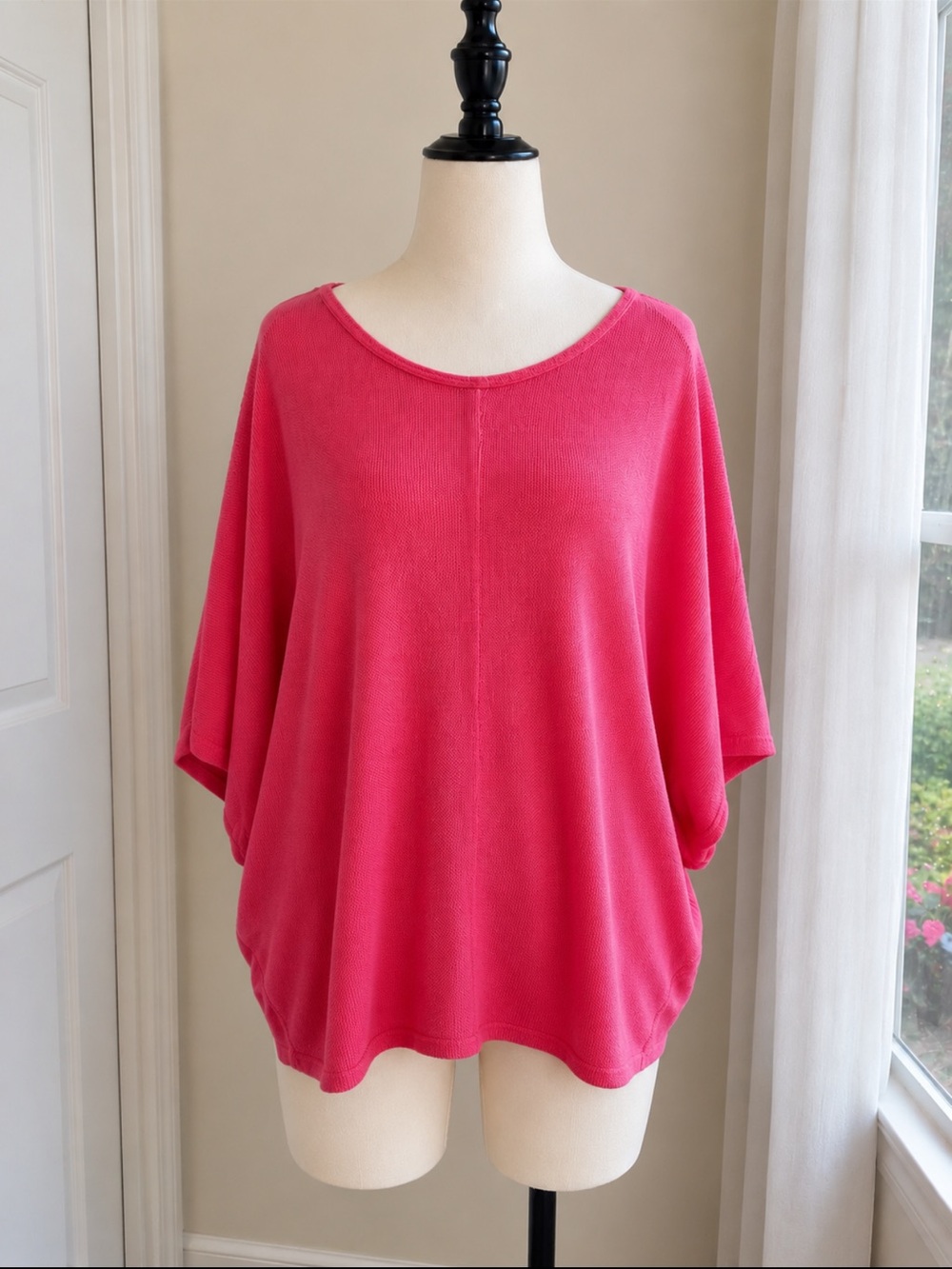 She and Sky Pink Dolman Sleeve Knit Top